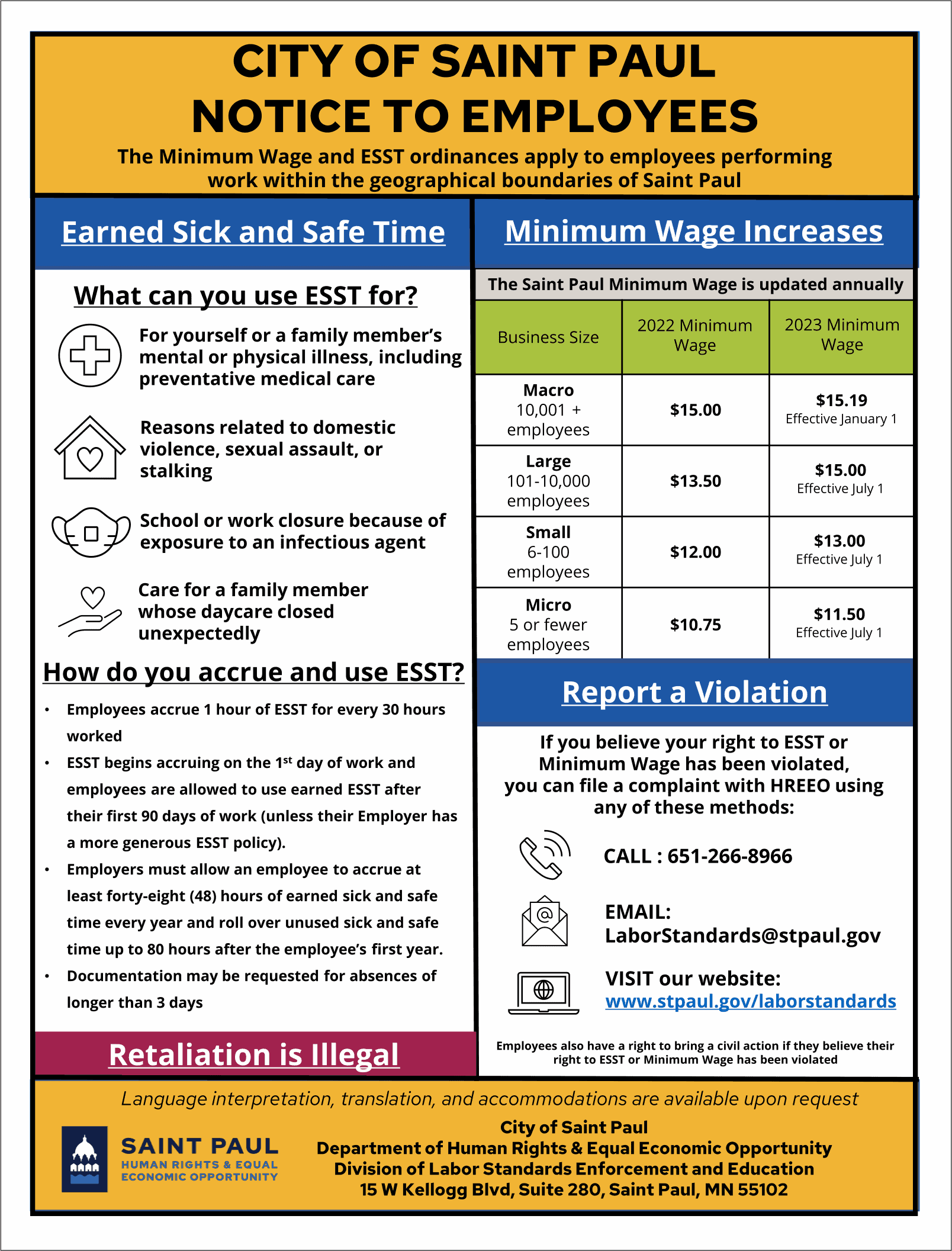 Minnesota RUN Labor Law Posters