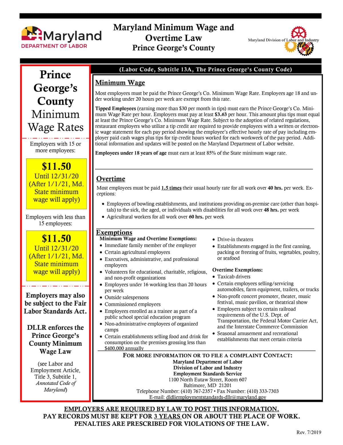 Maryland RUN Labor Law Posters