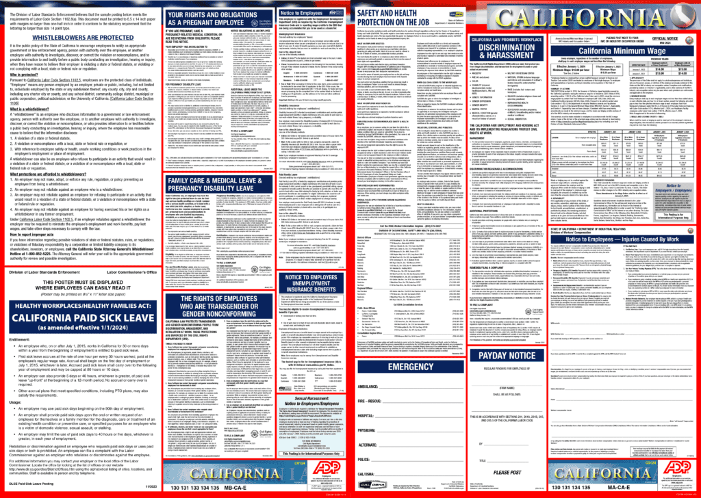 California – RUN Labor Law Posters